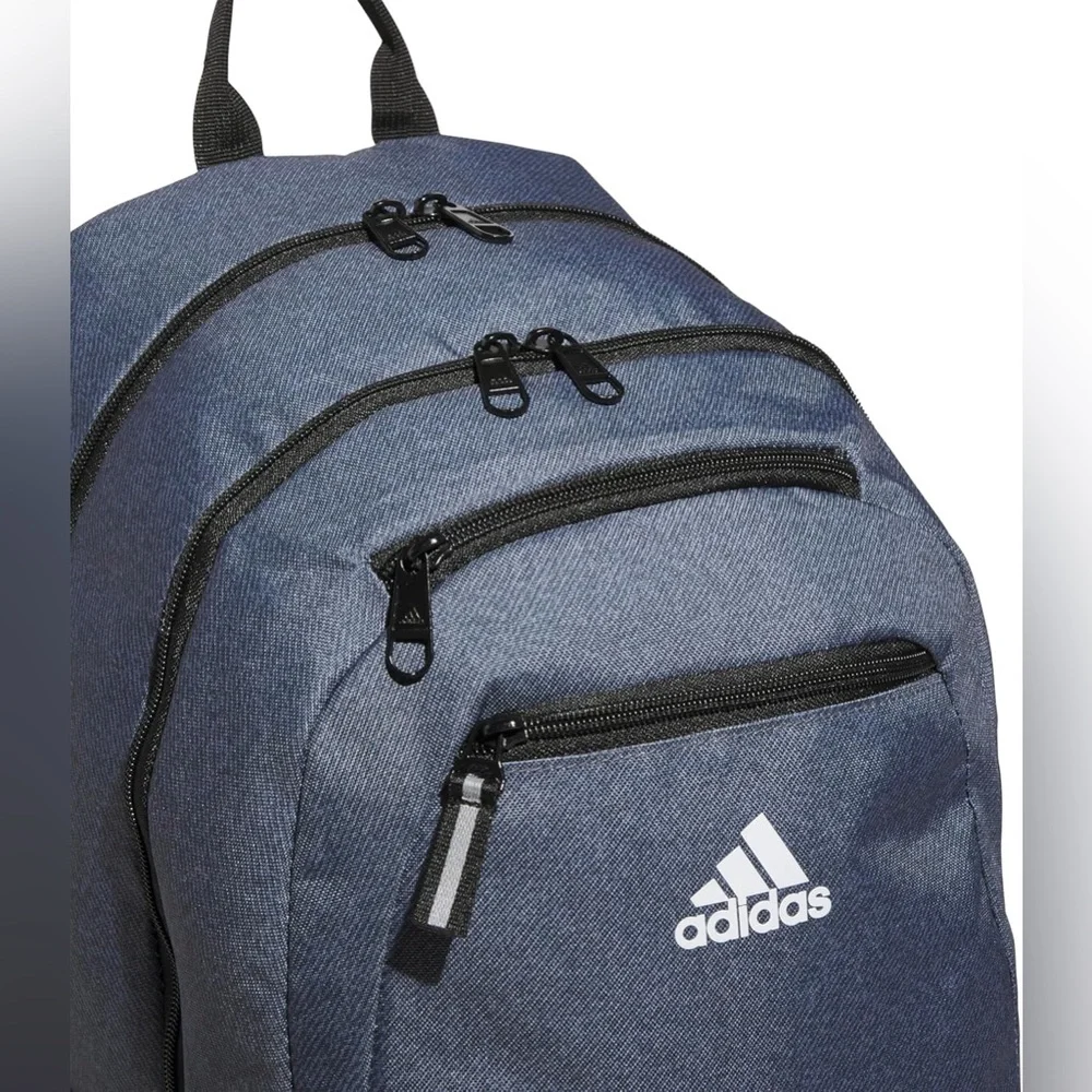 adidas Foundation Laptop Backpack Twill Onix Grey Black OSFA Brand New - Picture 3 of 7